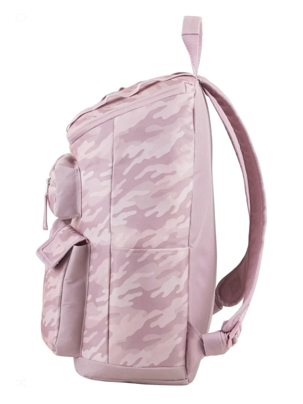 Pink Camouflage Wide Mouth Cargo Backpack - Large Weekend Bag w/ Laptop Sleeve